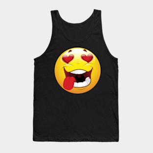 In Love Smiley Face Emoticon Tank Top